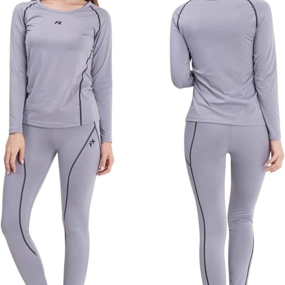 Womens Fleece Lined Long Johns - MAXHEAT Thermal Underwear for Active Lifestyle